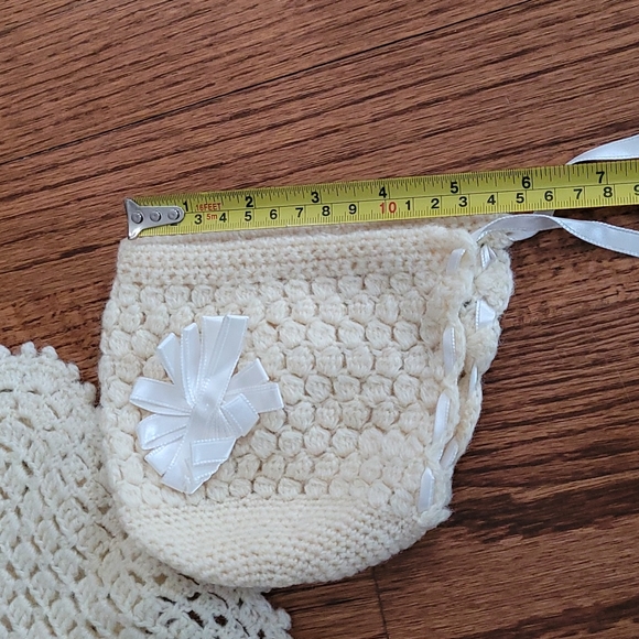 Vintage Handmade Baby Sweater and Bonnet - Picture 8 of 10